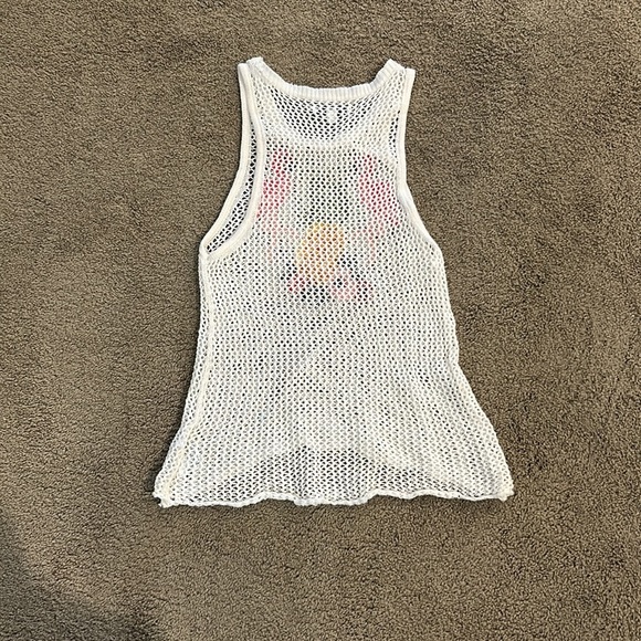American Eagle Cotton Mesh Flamingo Tank Top. Size XS. Excellent Used Condition - Picture 3 of 3